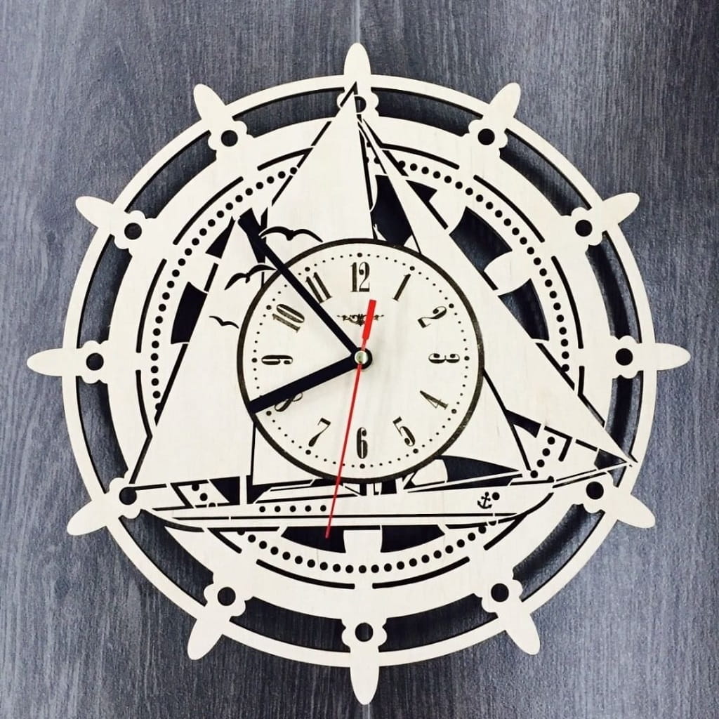 Laser Cut Nautical Wall Clock