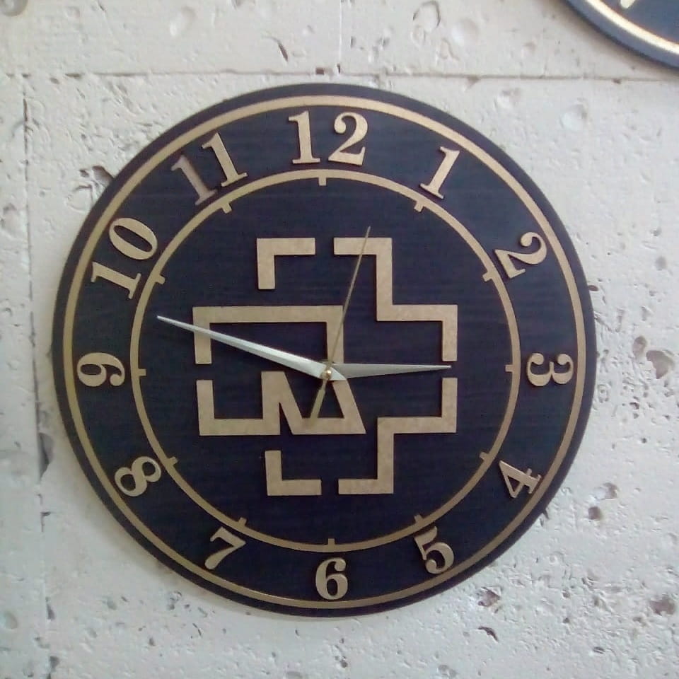 Laser Cut Rammstein Band Logo Wall Clock