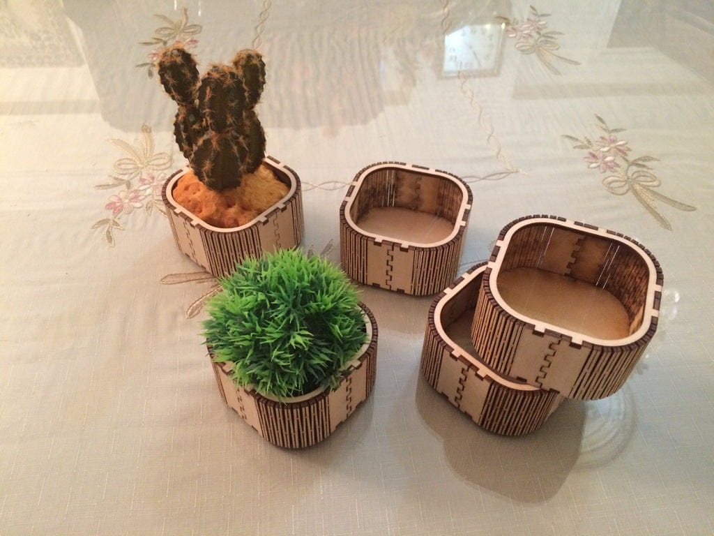 Laser Cut Small Box Artificial Flower Box