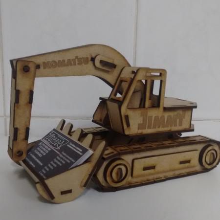 Laser Cut Excavator Model Visiting Card Holder