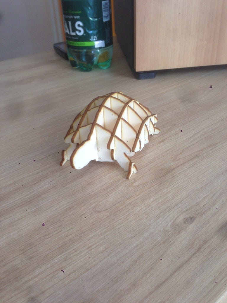 Laser Cut Turtle 3D Puzzle Wood Model