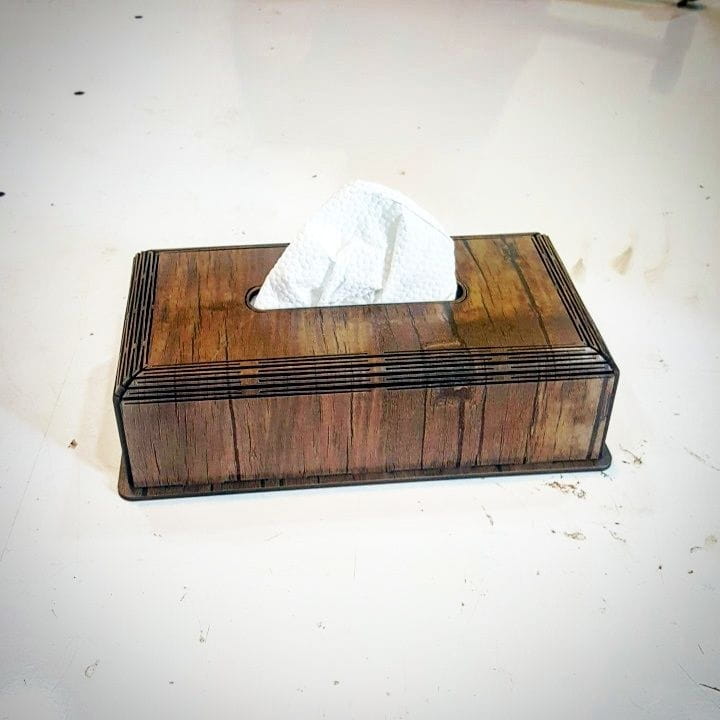 Laser Cut Wooden Tissue Box Holder