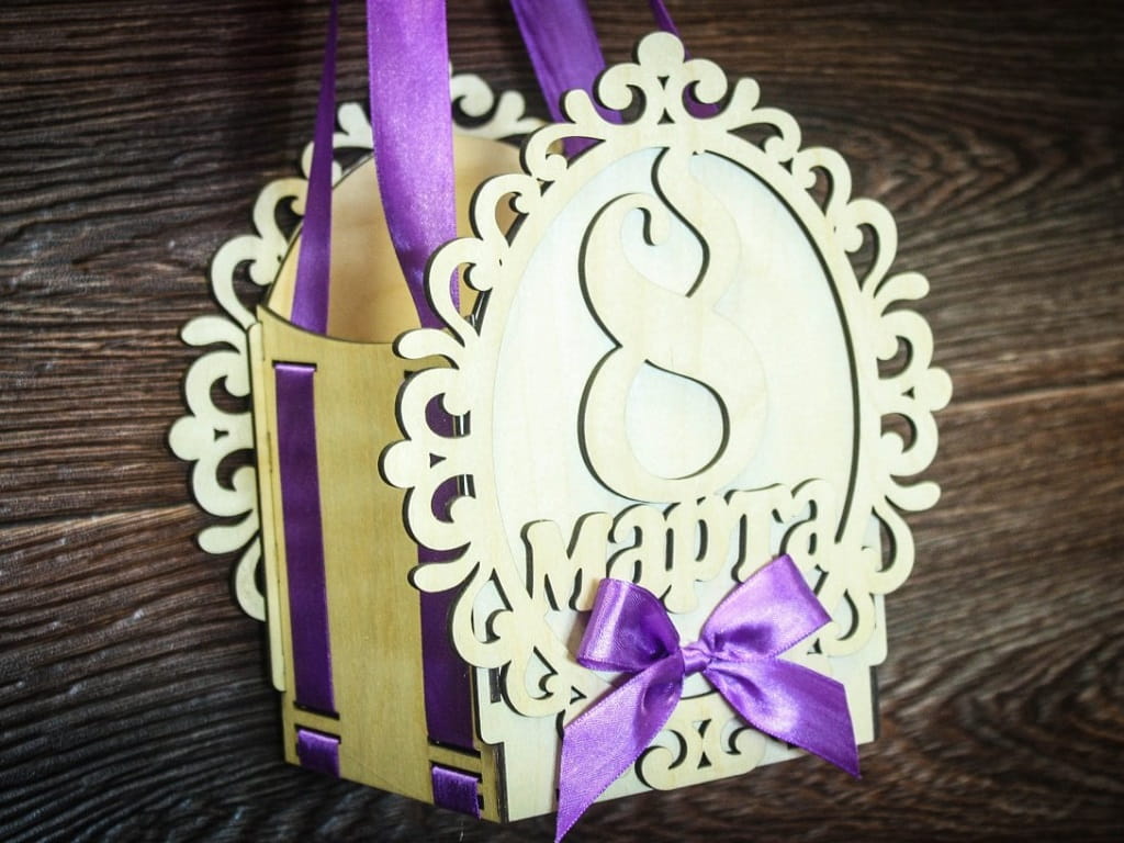 Laser Cut Flower Box Gift Box For 8 March