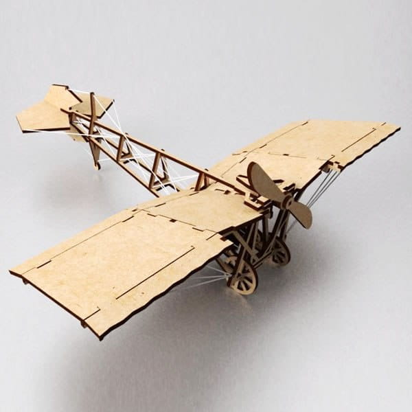 Laser Cut Miniature Toy Plane 3D Wood Model Kit