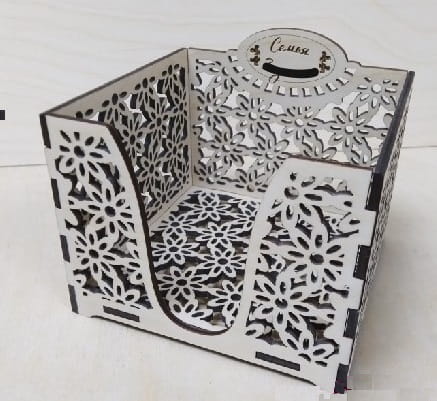 Laser Cut Square Box Napkin Holder