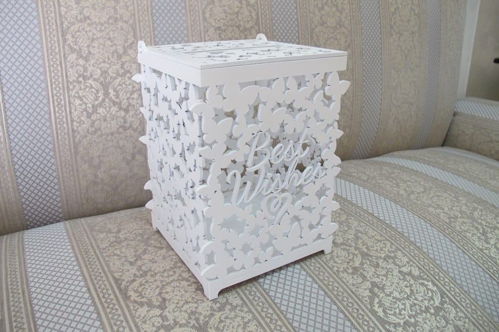 Laser Cut Butterfly Wedding Card Box