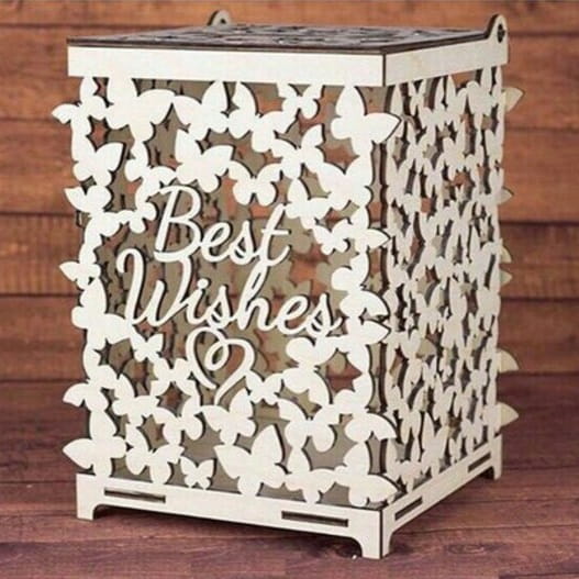 Laser Cut Butterfly Wedding Card Box