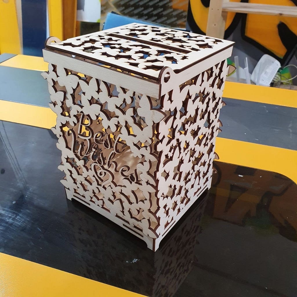 Laser Cut Butterfly Wedding Card Box