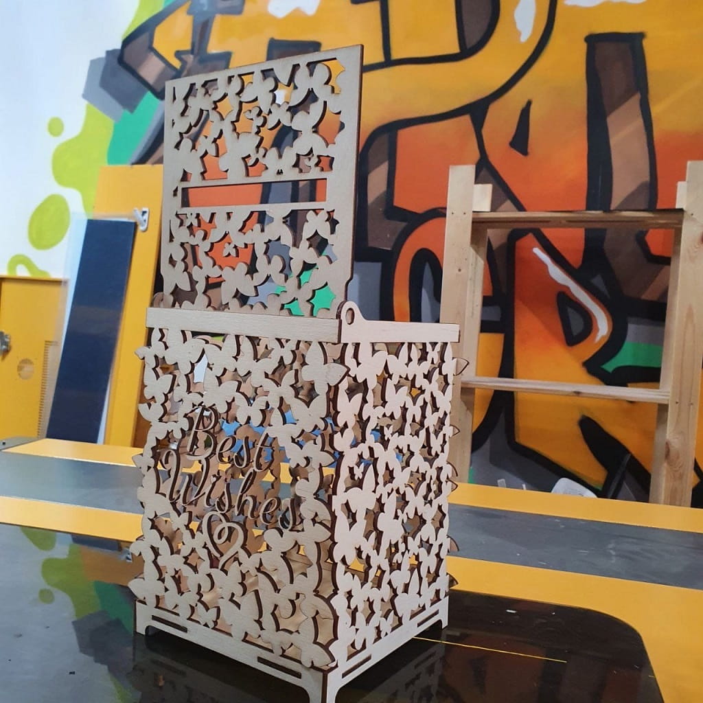 Laser Cut Butterfly Wedding Card Box