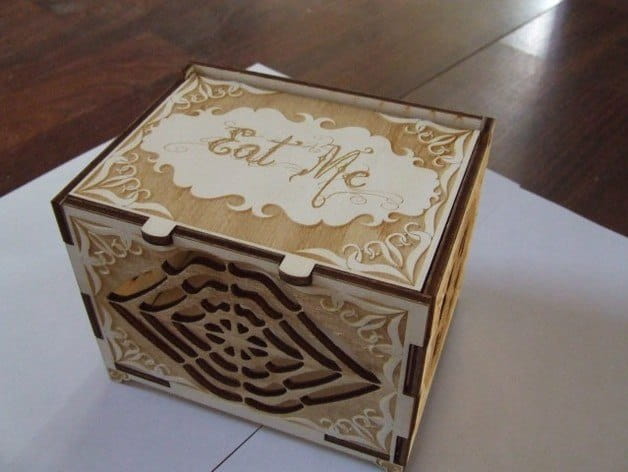 Laser Cut Cookie Gift Box With Lid