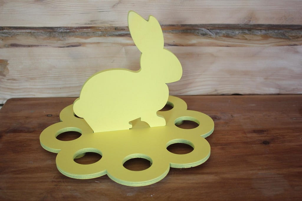 Laser Cut Bunny Easter Egg Holder Tray