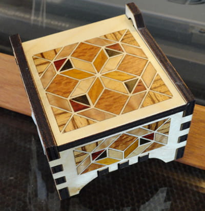 Laser Cut Mini Box With Hinged Lid