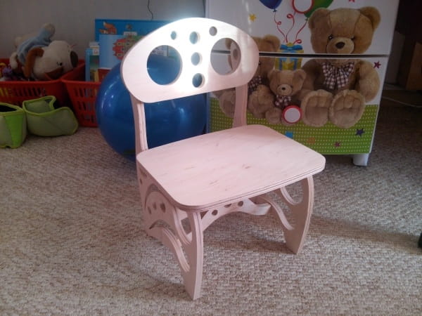 Laser Cut Wooden Chair For Kids