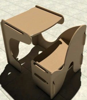 Laser Cut Kids Study Table and Chair