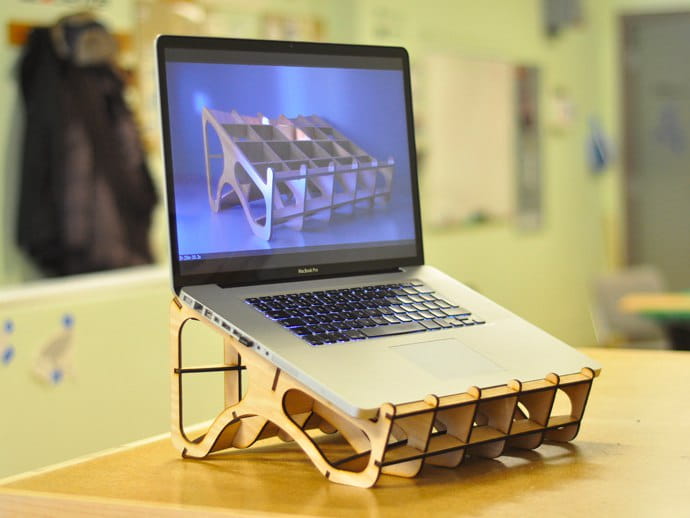 Laser Cut Overheating Protection Stand for Laptop