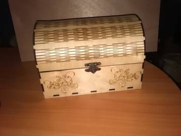 Laser Cut Wooden Storage Chest