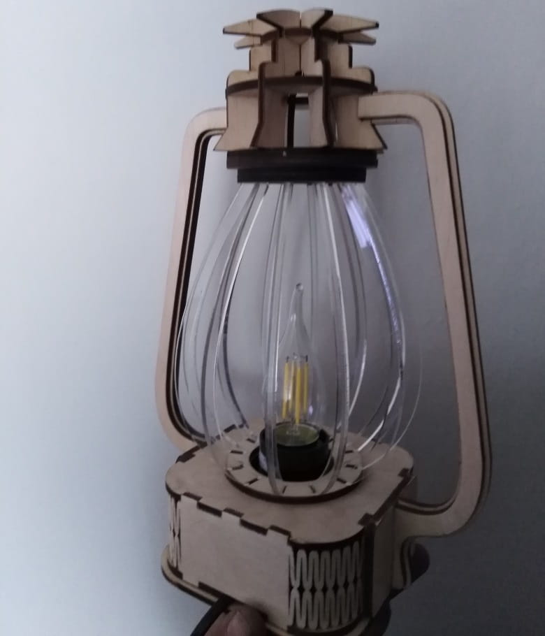 Laser Cut Wooden Lantern Lamp