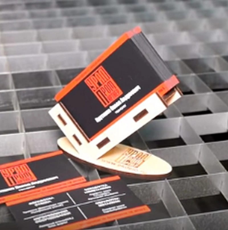 Laser Cut Business Card Holder for Desk