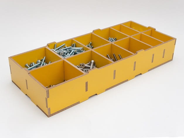 Laser Cut Compartment Storage Box