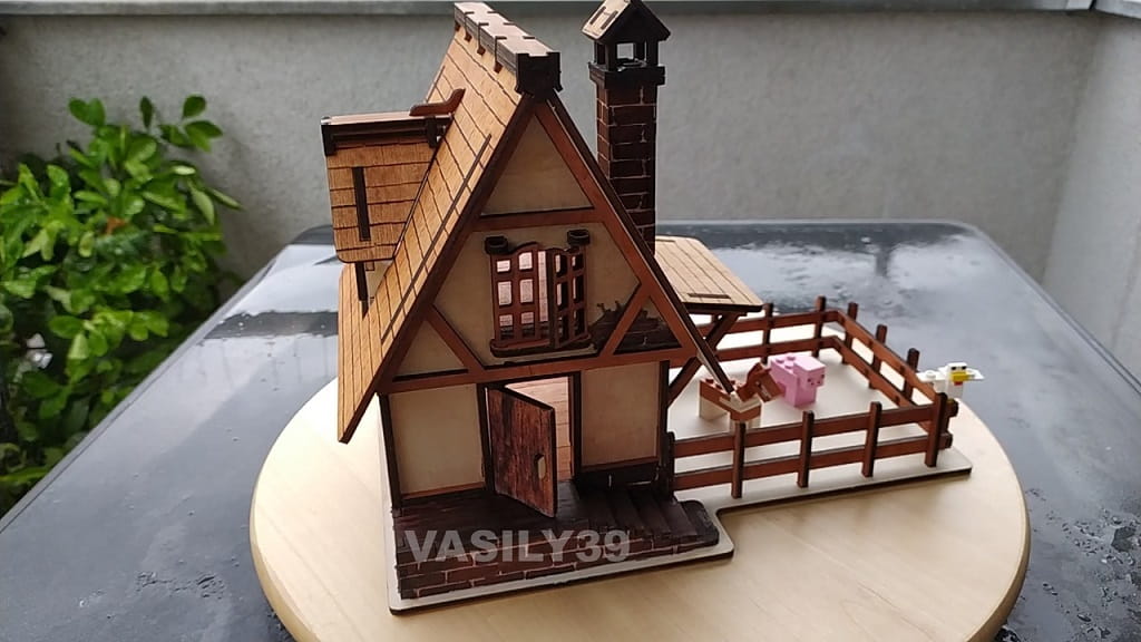 Laser Cut Miniature Village House