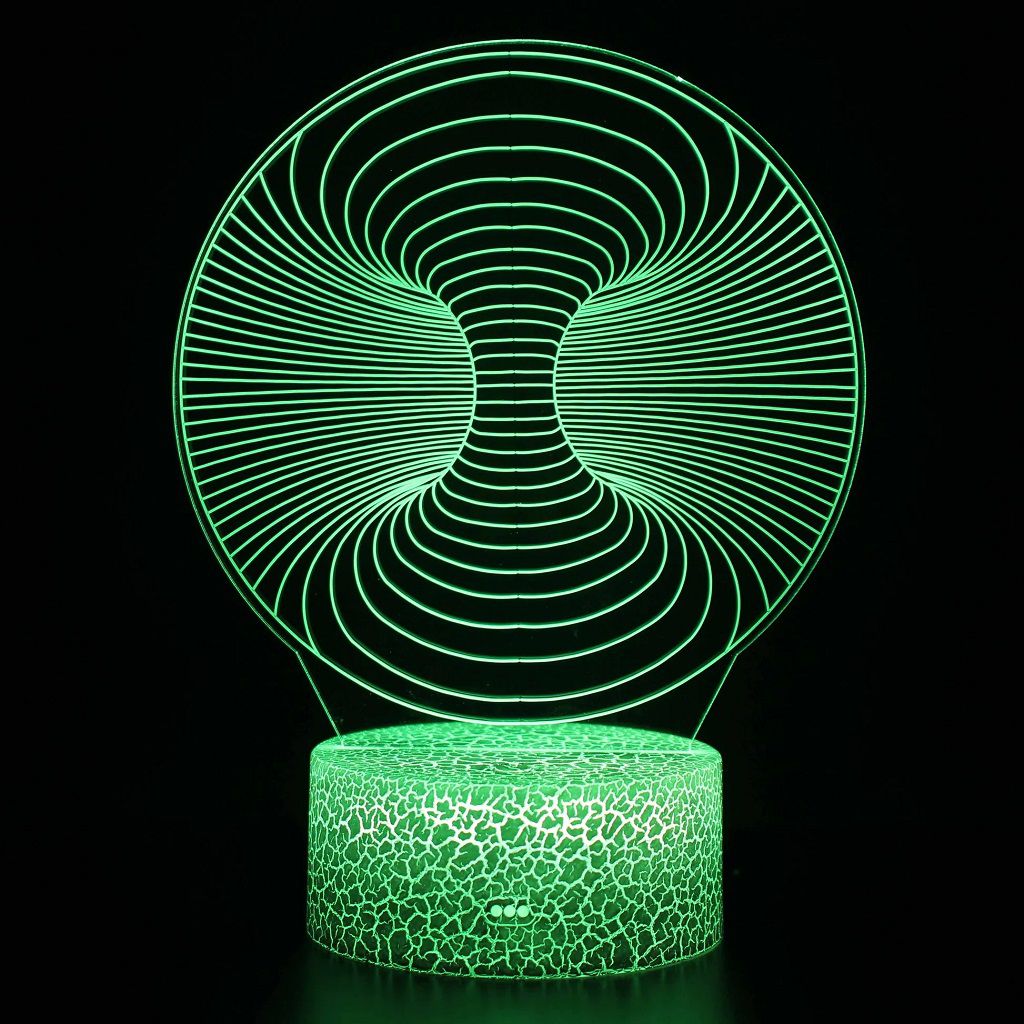 Laser Cut 3D Space Warp Abstract Model Visual Illusion Lamp