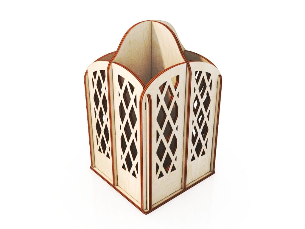 Laser Cut Sectional Pencil Holder