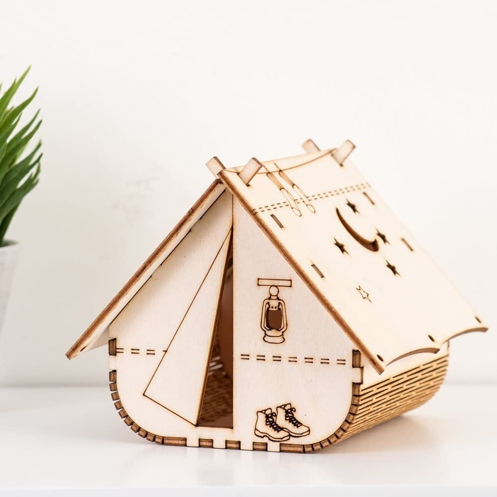 Laser Cut Tent Shape Night Light Lamp