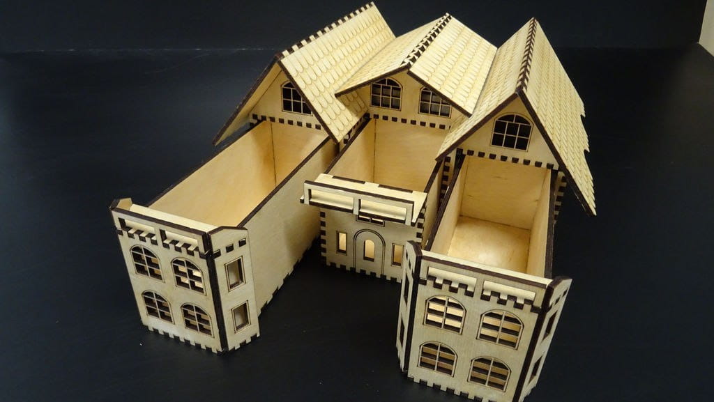 Laser Cut Villa Tea Bag House