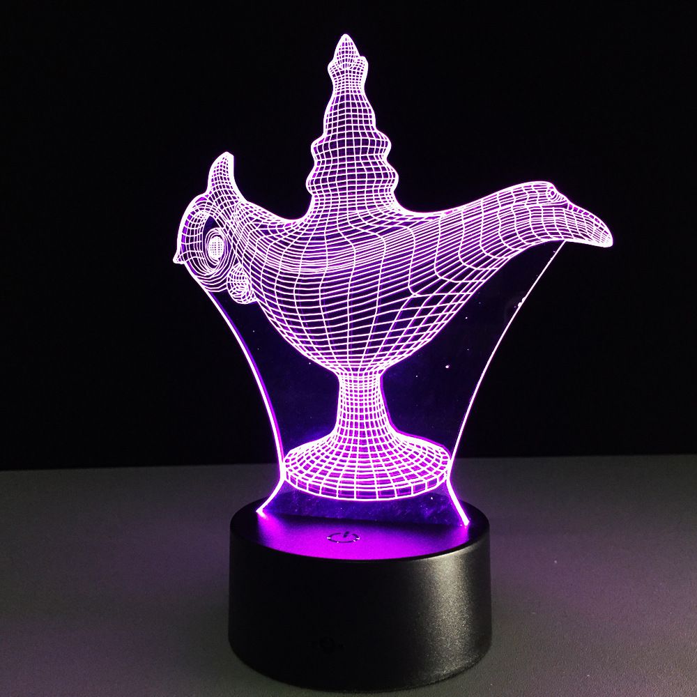 Laser Cut Aladdin 3D Illusion Lamp Acrylic Night Light