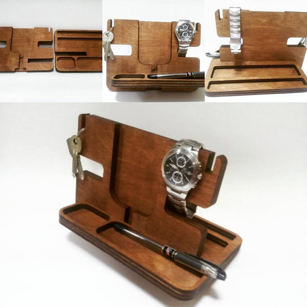 Laser Cut Phone Docking Station for Men