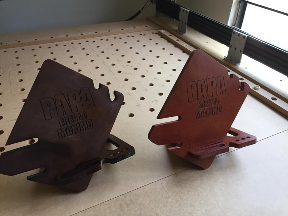 Laser Cut Wood Phone Docking Station for Men