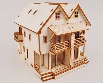 Laser Cut Country House Dollhouse