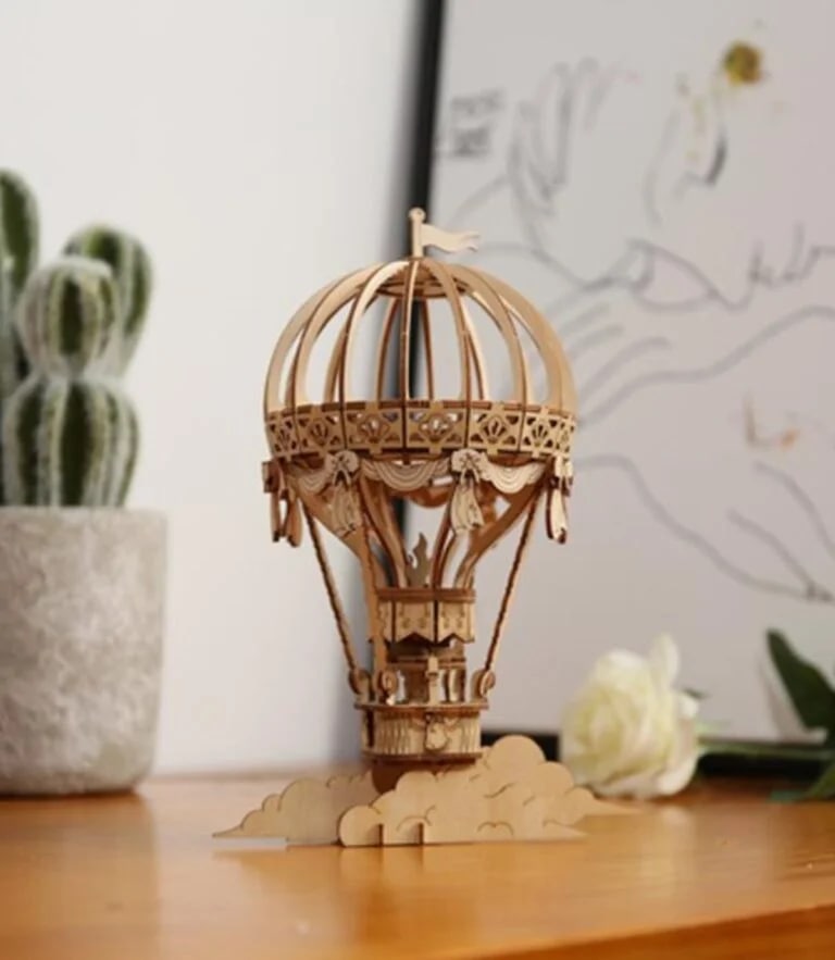 Laser Cut Hot Air Balloon 3D Puzzle