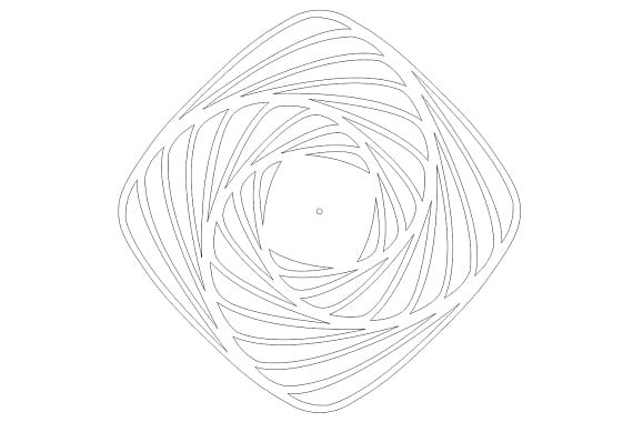 Laser Cut Spiral Wooden Clock