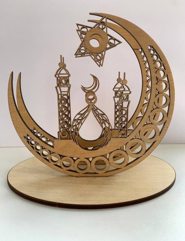 Laser Cut Crescent Moon Napkin Holder