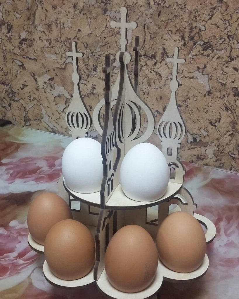 Laser Cut Cathedral Easter Egg Display Stand