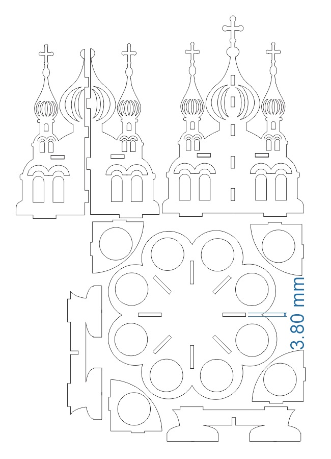 Laser Cut Cathedral Easter Egg Display Stand