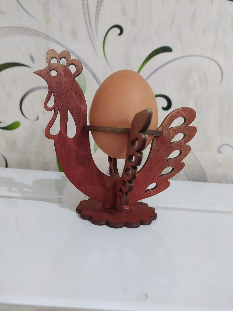 Laser Cut Chicken Easter Egg Decoration Stand 2 Styles