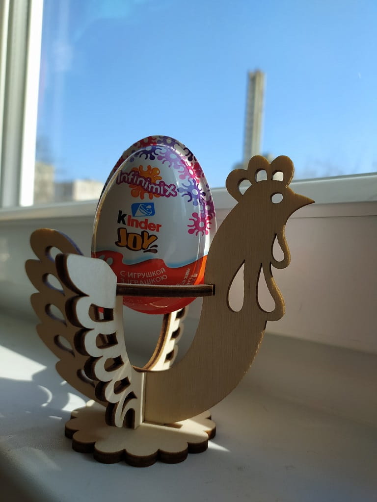 Laser Cut Chicken Easter Egg Decoration Stand 2 Styles