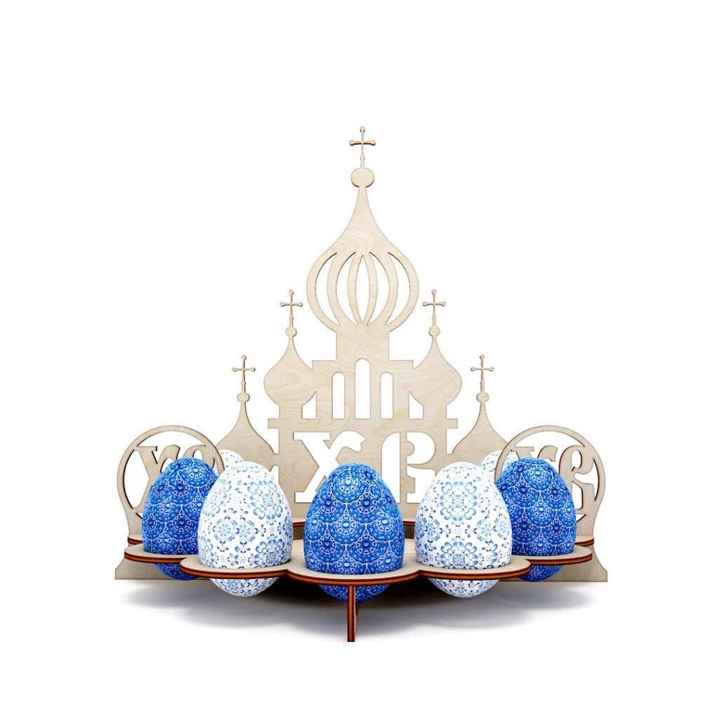 Laser Cut Church Egg and Cake Display Stand For Easter