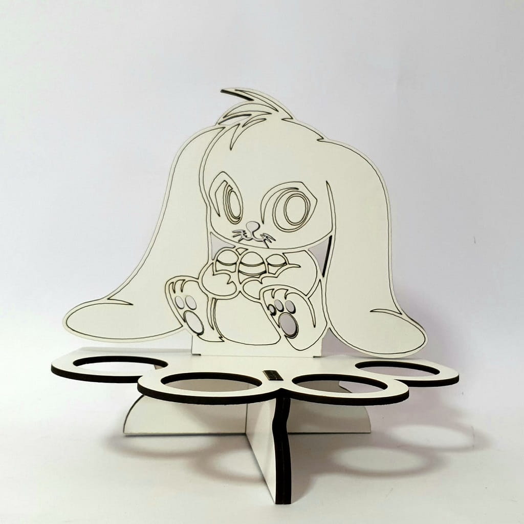 Laser Cut Cute Rabbit Egg Holder