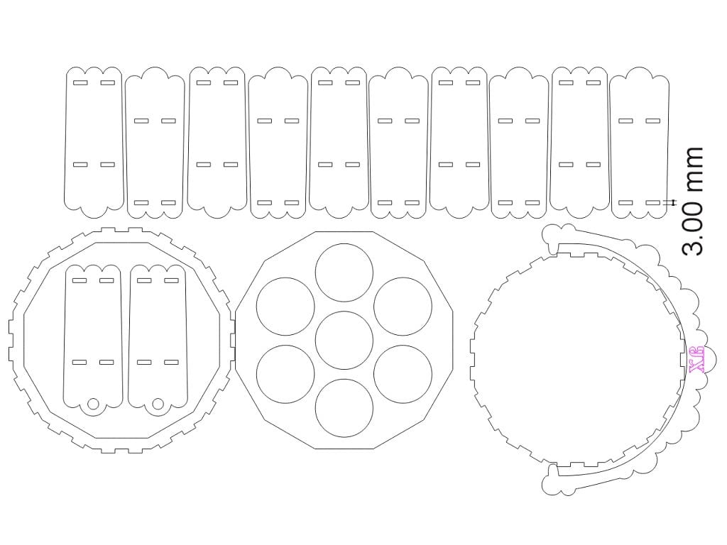 Laser Cut Easter Bucket Egg Holder Basket