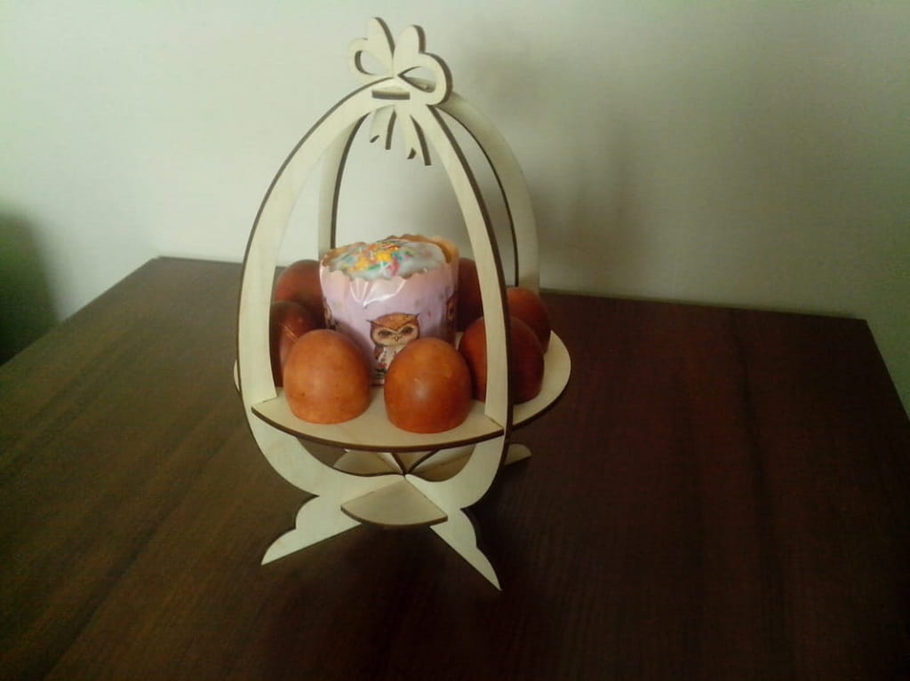 Laser Cut Easter Egg Display Stand