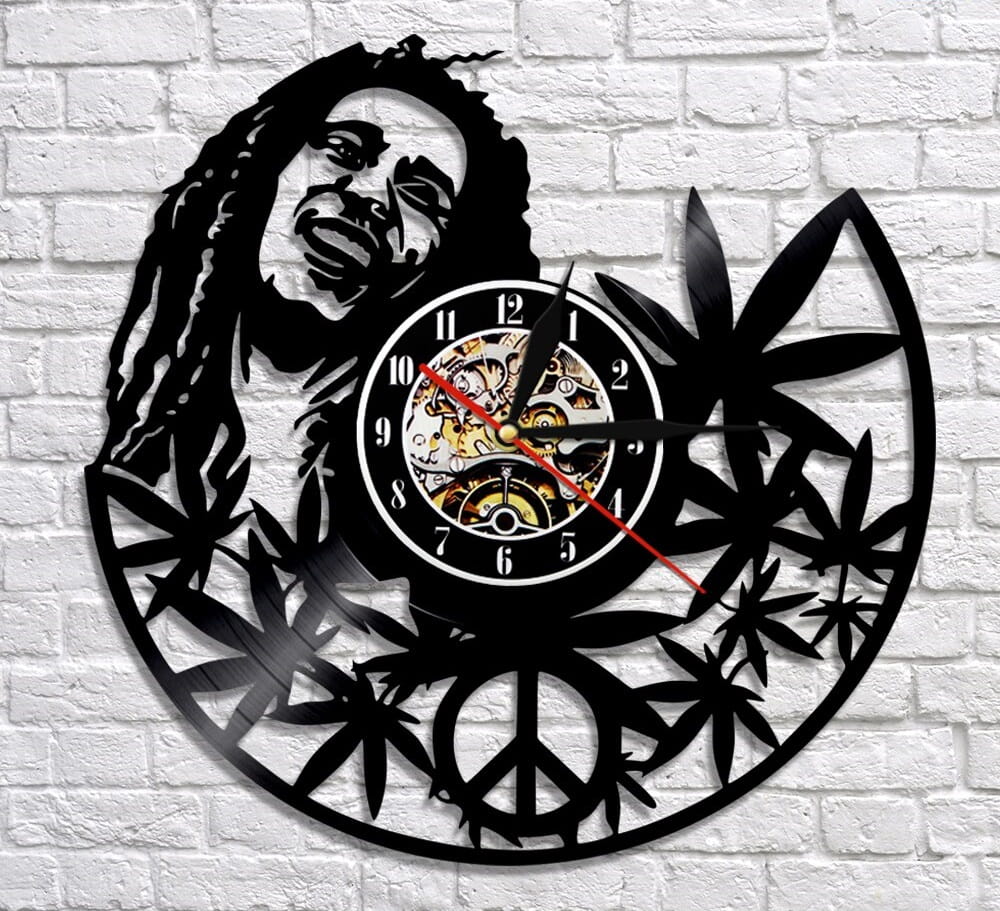 Laser Cut Bob Marley Vinyl Record Wall Clock