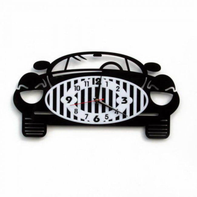 Laser Cut Car Wall Clock For Kids