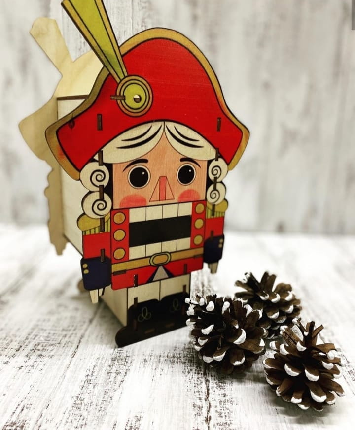 Laser Cut Christmas Nutcracker Decorations