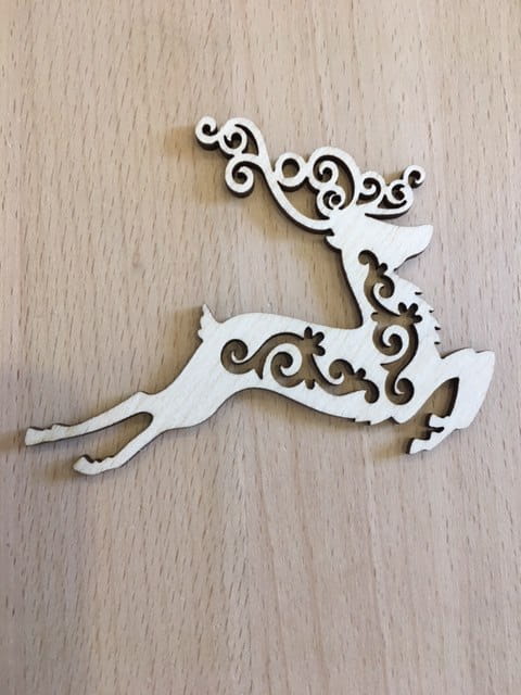 Laser Cut Christmas Reindeer Decoration Toy