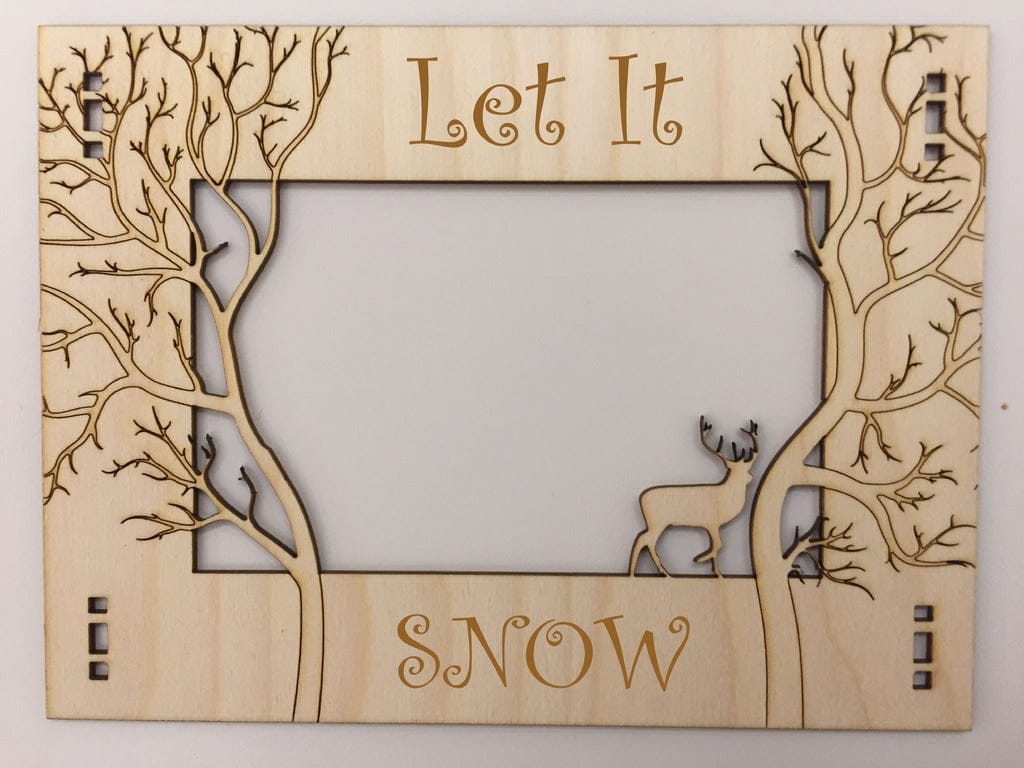 Laser Cut Christmas Themed Photo Frame