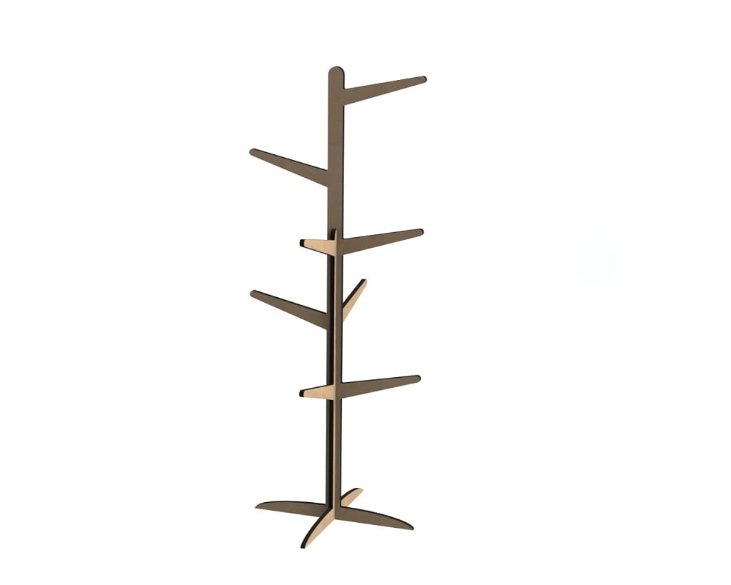 Laser Cut Coat Rack Freestanding Tree Clothes Hanger Rack Stand