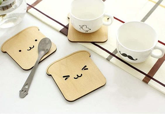 Laser Cut Cute Wooden Coasters